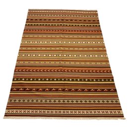 Alfombra kilim vintage tejida a mano en rojo