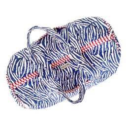 borsa in cotone fatta a mano "zebra blu"