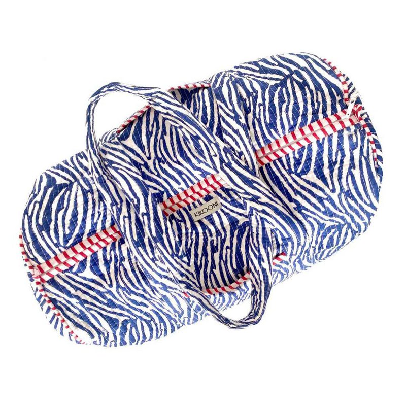 borsa in cotone fatta a mano "zebra blu"