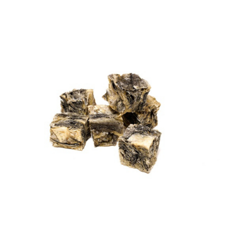 Dried Cod Skin Cubes Natural Single Ingredient Dog Treats Bulk 1 kg