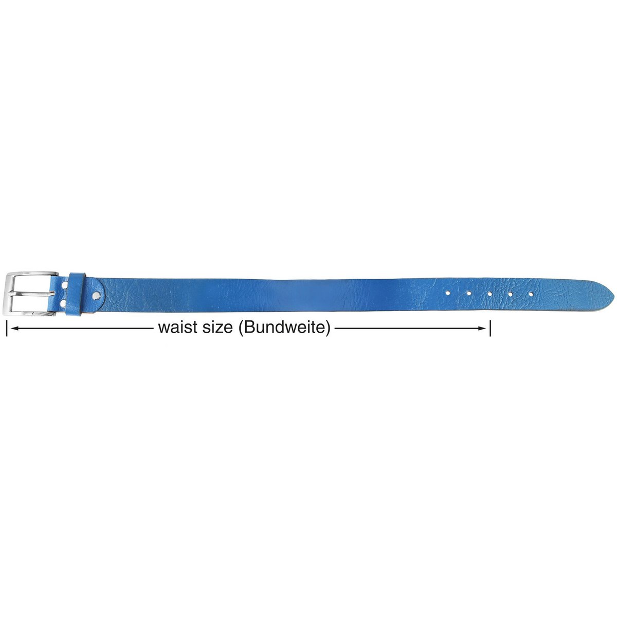 Leonardo Verrelli genuine leather belt, can be shortened, blue, 130 cm