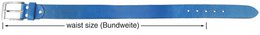 Leonardo Verrelli genuine leather belt, can be shortened, blue, 130 cm
