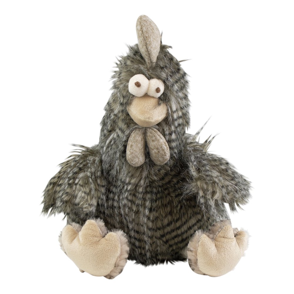 Kuscheltier langhaariger Hahn grau 29cm