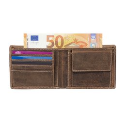 Herrenbrieftasche aus Büffelleder – Kompaktmodell – RFID