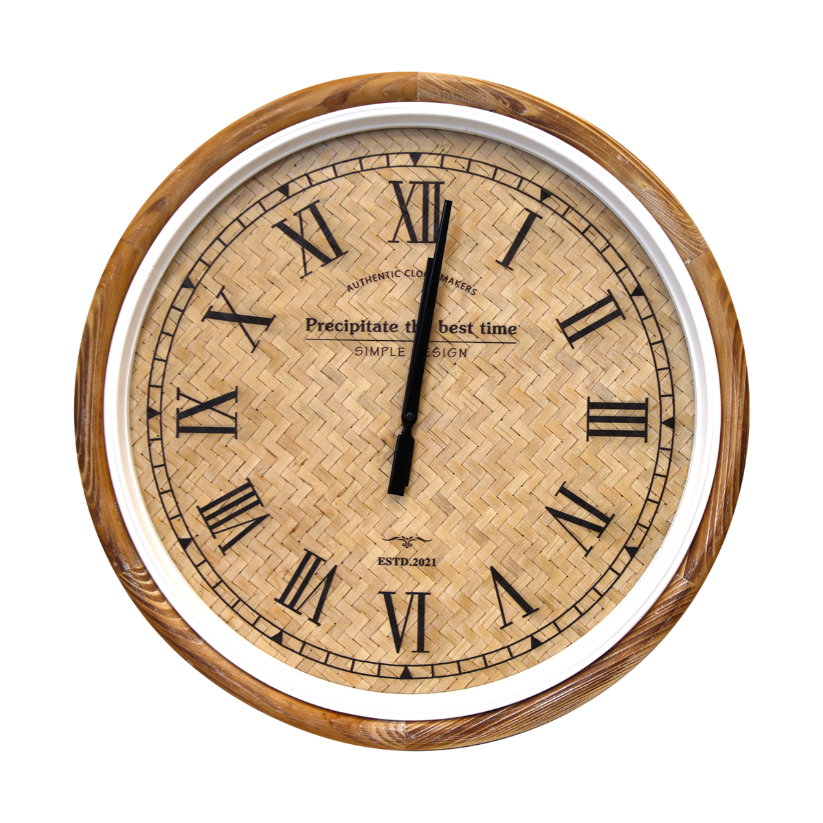 Weidenuhr im Holzrahmen Ø 60 cm