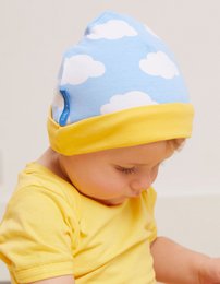 Ensemble cadeau pour bébé en coton biologique avec robeur, chapeau et corps avec pression de nuage de soleil