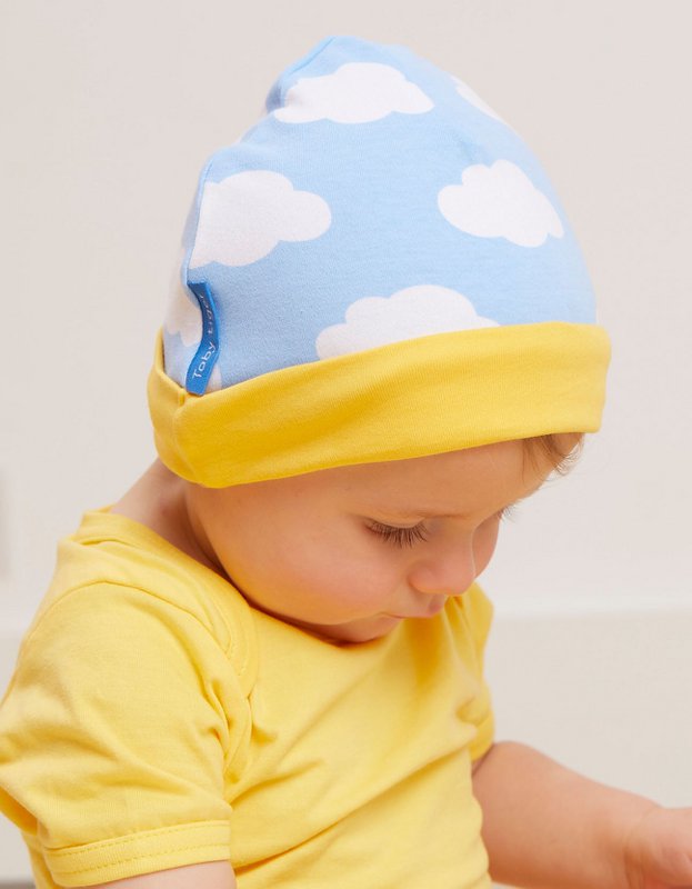Ensemble cadeau pour bébé en coton biologique avec robeur, chapeau et corps avec pression de nuage de soleil