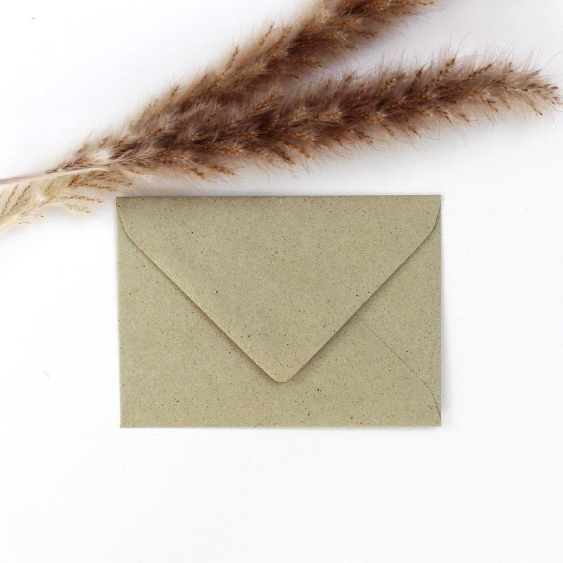 Envelop van graspapier, minikaart