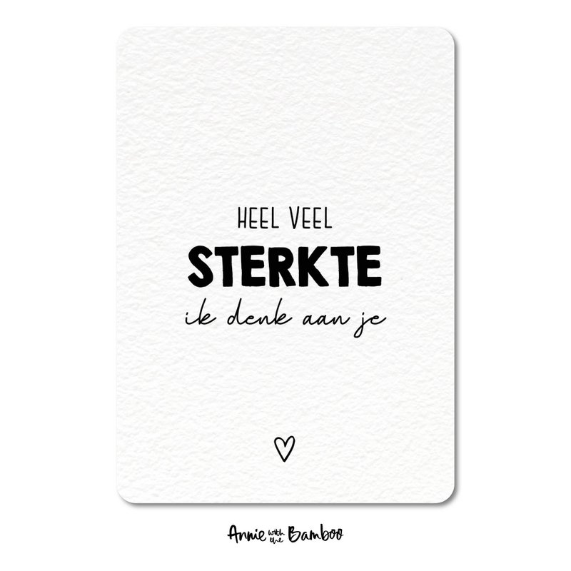 Postkort - Masser af styrke, jeg tænker på dig