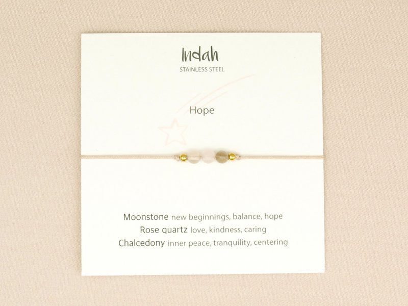 Armband rock, Hope, zilver en goud