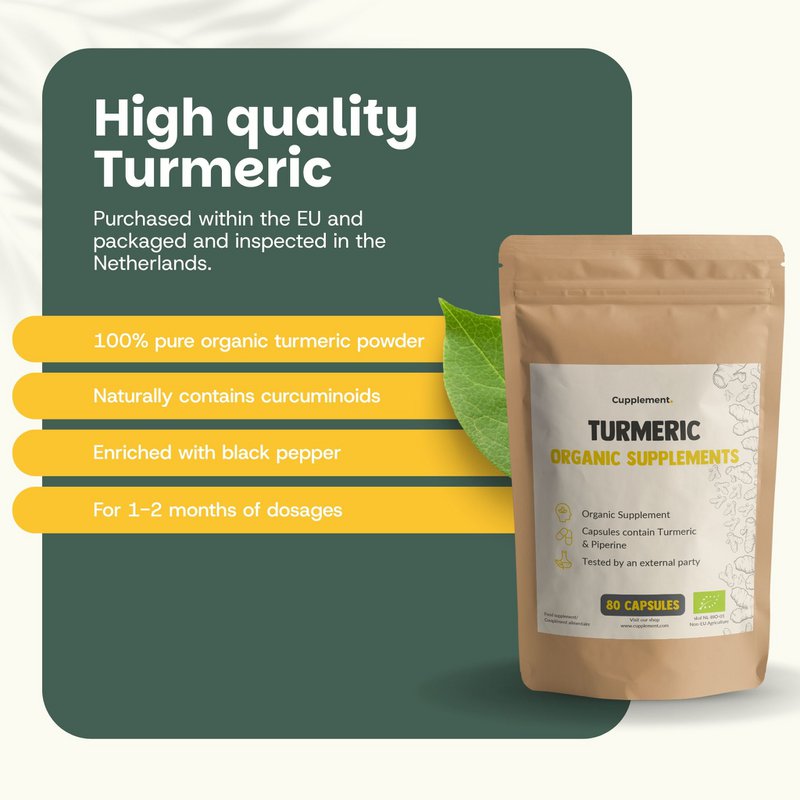 Capsule di curcuma 600 mg organiche - 80 Capsule