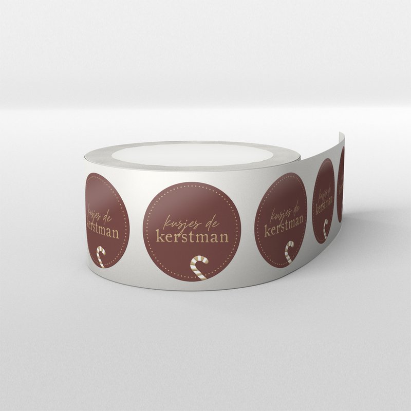 Sticker Kisses Santa | gold foil