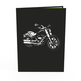 Pop-upkaart voor motorfietsen