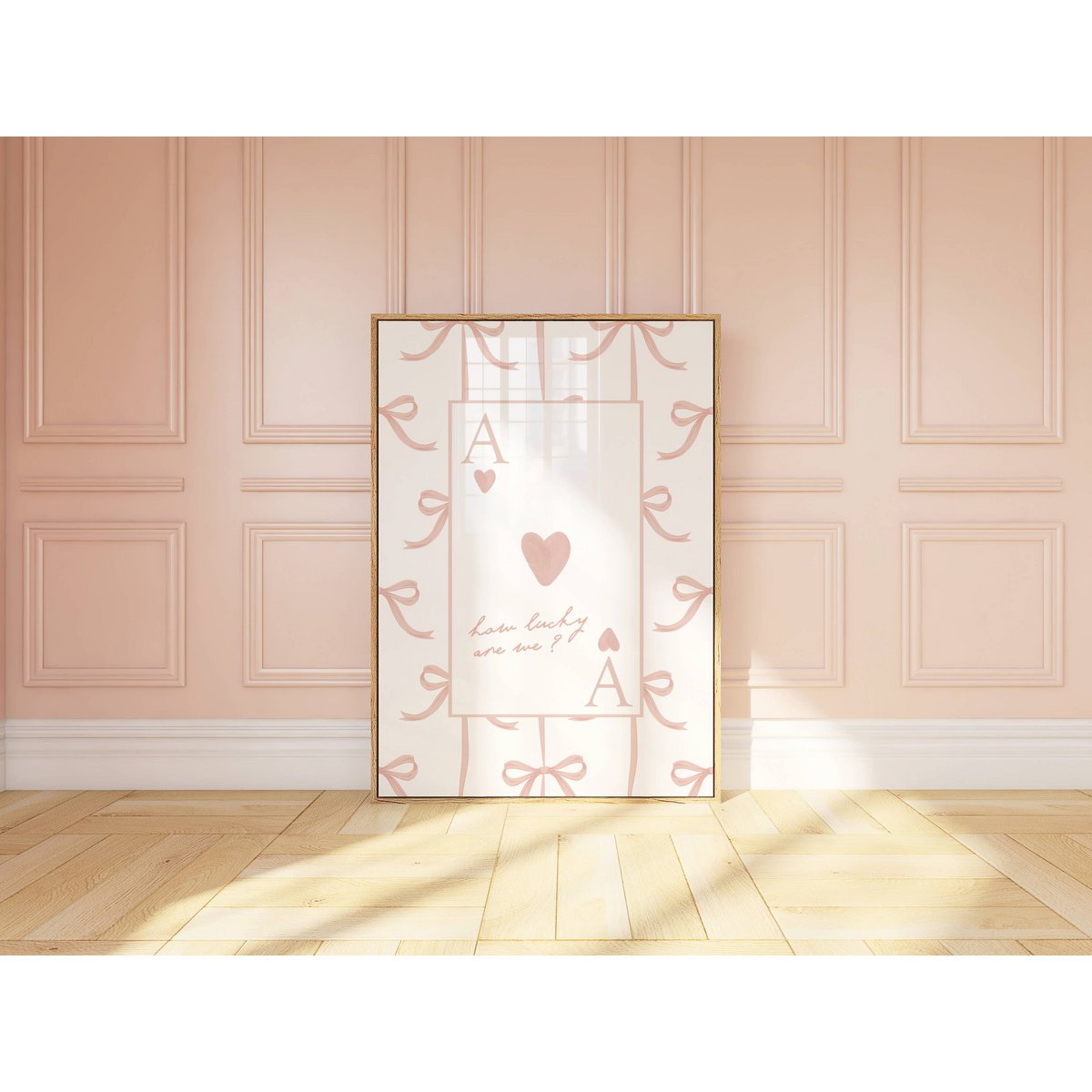 Wie viel Glück haben wir? Pink Bow Poster, Mädchenzimmerplakat, Mädchen Zitatplakat, Mädchenzimmerabdruck, Coquette -Mädchen Kindergarten, Mädchenzimmerdekoration