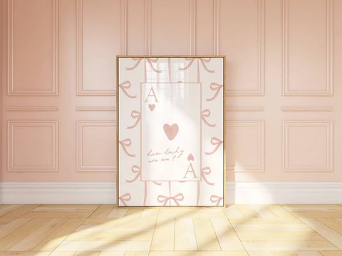 Wie viel Glück haben wir? Pink Bow Poster, Mädchenzimmerplakat, Mädchen Zitatplakat, Mädchenzimmerabdruck, Coquette -Mädchen Kindergarten, Mädchenzimmerdekoration