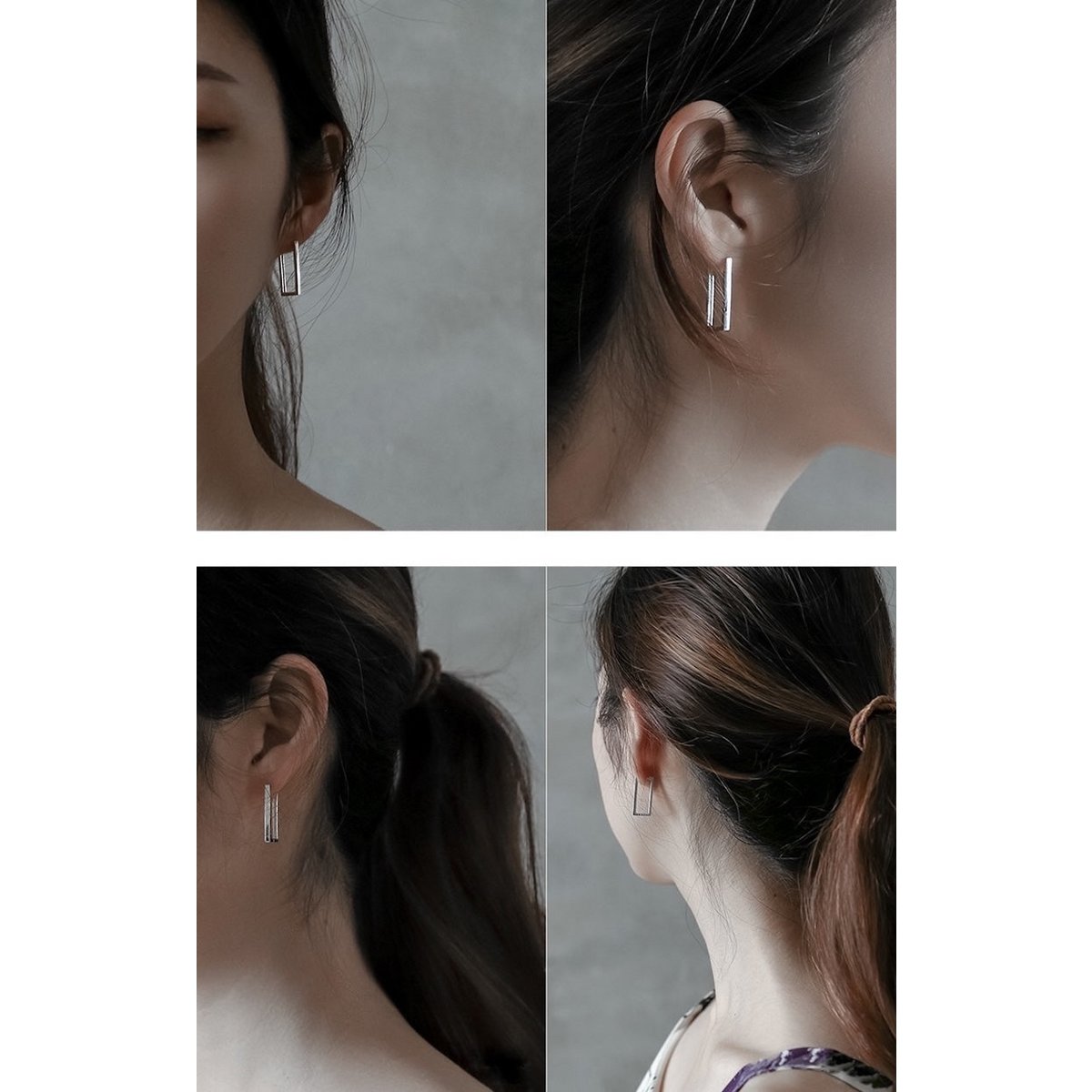 Hoop Square Minimalist Square Hoop Earrings