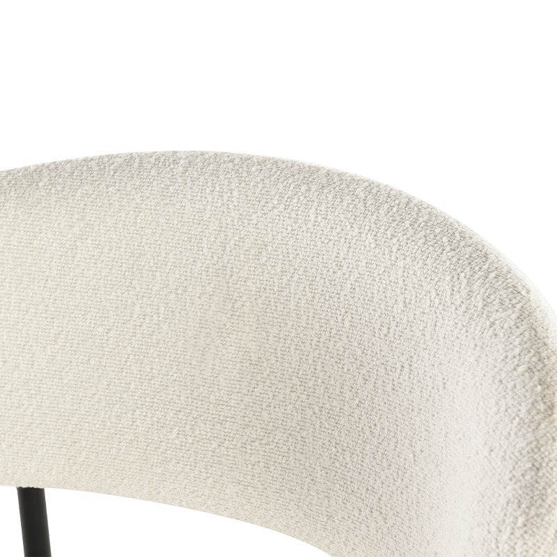 Zahra Bar Stool [Set van 2] [Wit] [Boucle Fabric] [65 cm]