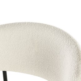 Zahra Bar Stool [Set van 2] [Wit] [Boucle Fabric] [65 cm]