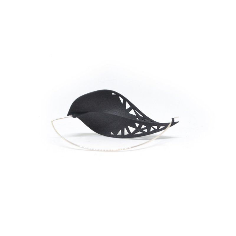 LEAF Earrings Black