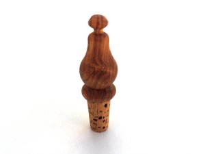 Bottle cap pear stopper cork made of olive wood