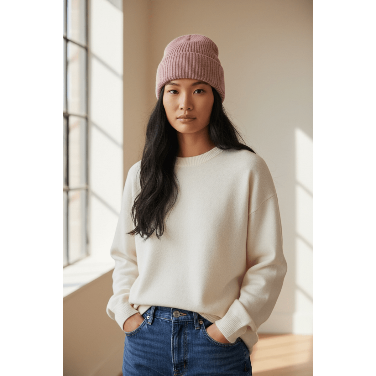LEY! Wool hat "Saha" in old pink copy