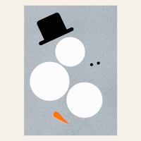 Risography Postcard-Chaos-Schneemann-DIN A6
