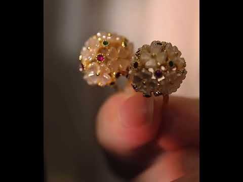 Romantische Blumenkorb-Creolen