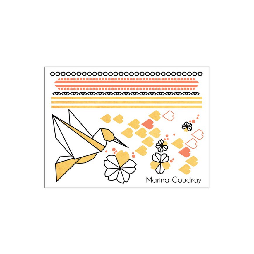 Tatouage éphémère : Mini Origami