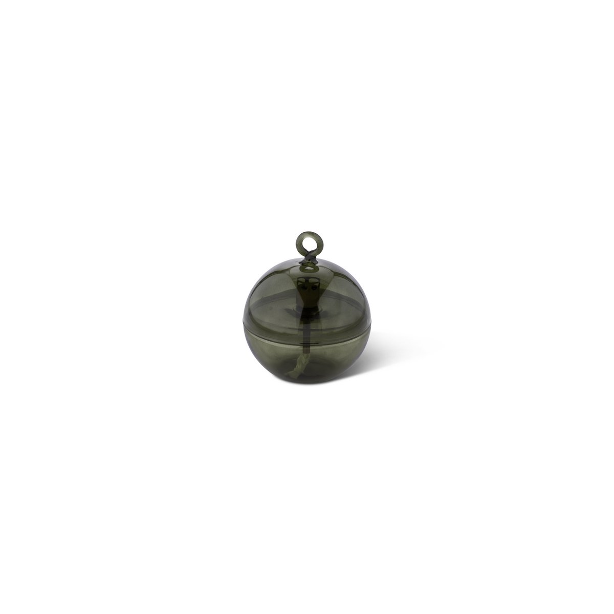 Olielamp Round cover green brass S