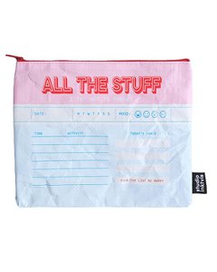 Pouchette etui All The Stuff I Try Not To Forget van gerecycled plastic