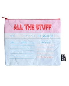 Pouchette etui All The Stuff I Try Not To Forget van gerecycled plastic