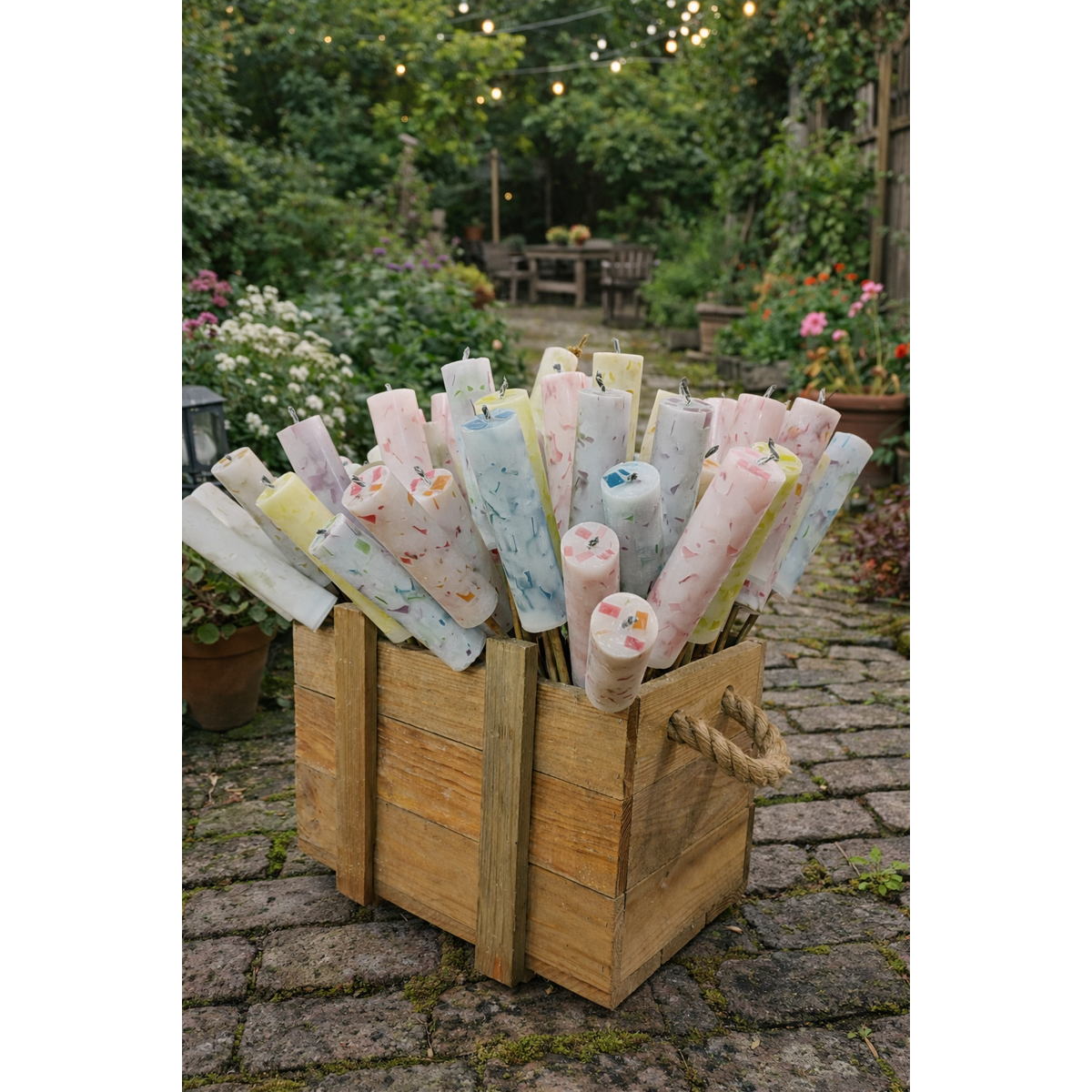 Nordlichter Konfetti Gartenfackel XL für draußen