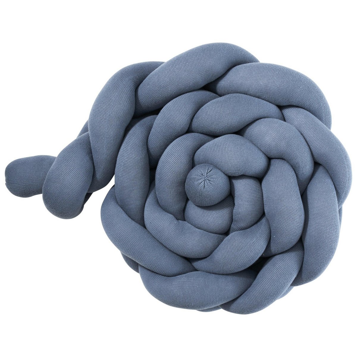 Paracolpi per letto intrecciato blu lavorato a maglia