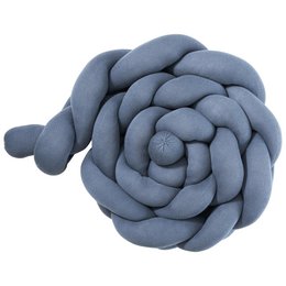 Paracolpi per letto intrecciato blu lavorato a maglia