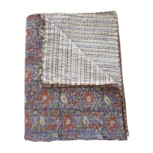 “Lavender” printed cotton bedspread