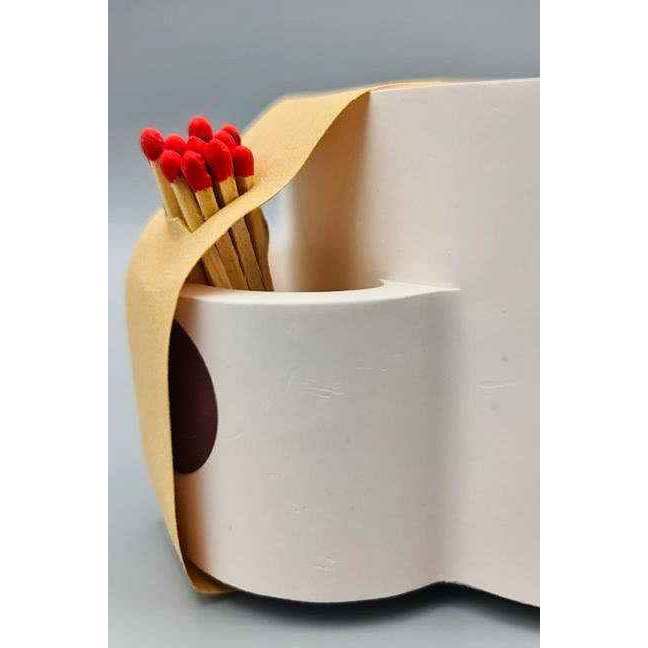 LAVURI® Tray with matchbox for wax candles, candle sand and pearl wax, available as scented candle variants