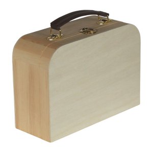 Wooden SUITCASE PINE 23 cm