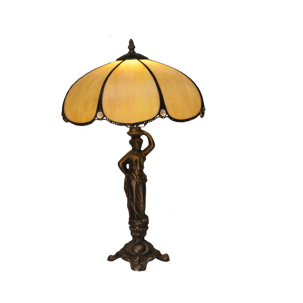 Table lamp medium Tiffany base with figure diameter 30cm Virginia Series LG212650