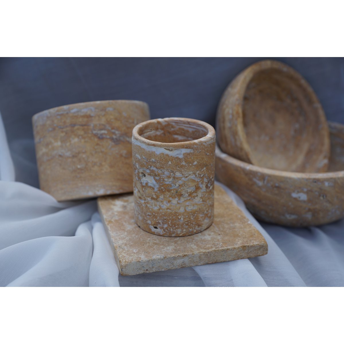 Travertine decorative bowl Hittite