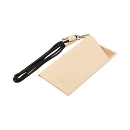 RB1087AL | Brillen-/Smartphone-Halter mit Schultergurt, hergestellt in Italien aus echtem, glattem, mattem Leder. Beige Farbe