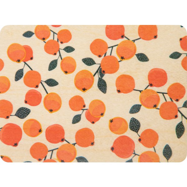 Kinder Holzkarte Woodhikids abc Orangen