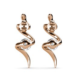 Boucles d'oreilles Spiral - Eller Rosé et Cristal