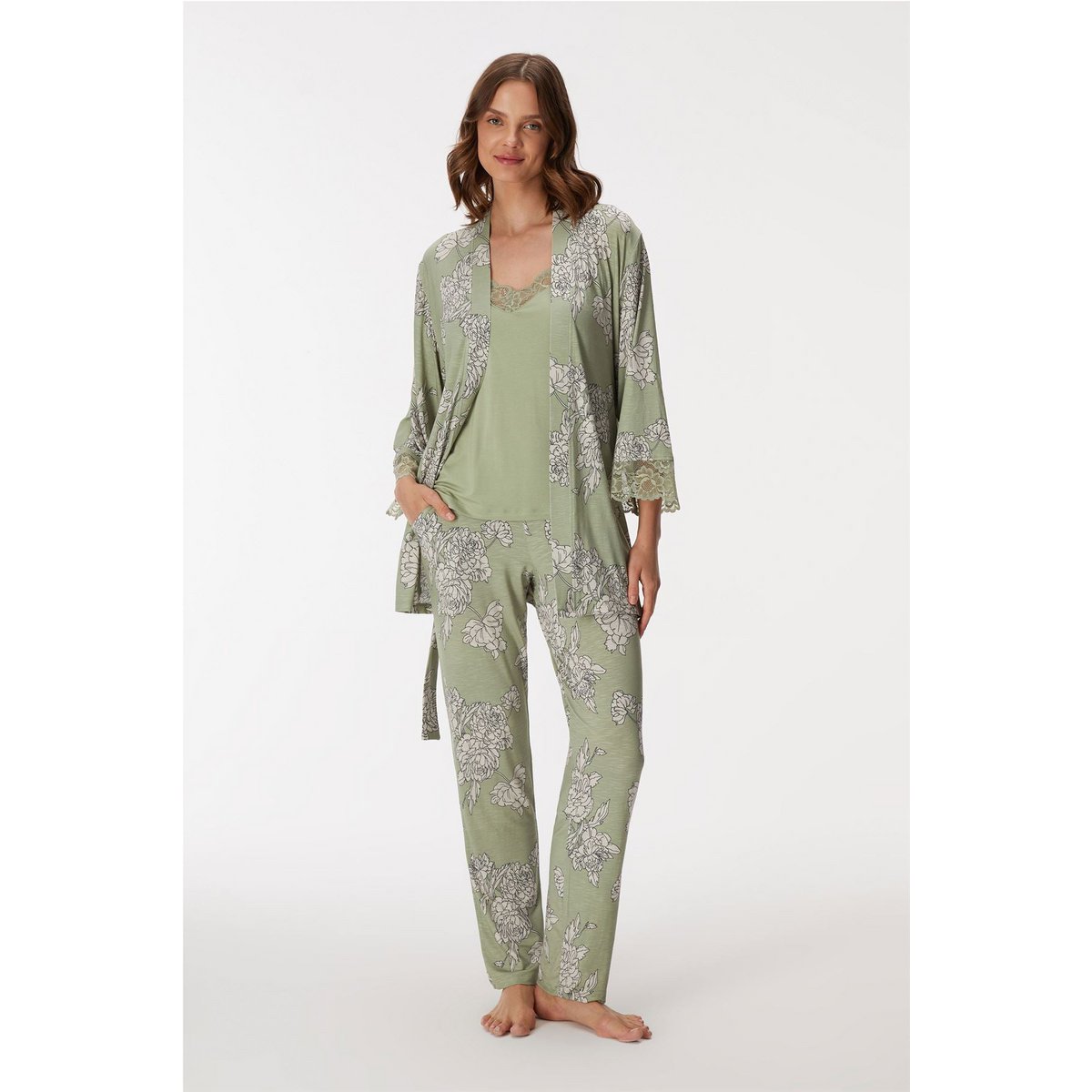 Daglily 11402 damesjurk, camisole en broek set