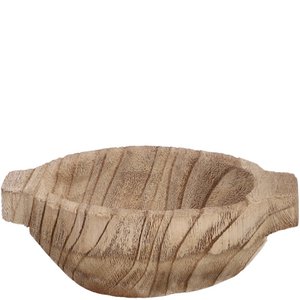 Wooden bowl Blair with handles, L20.5cm, W13cm,