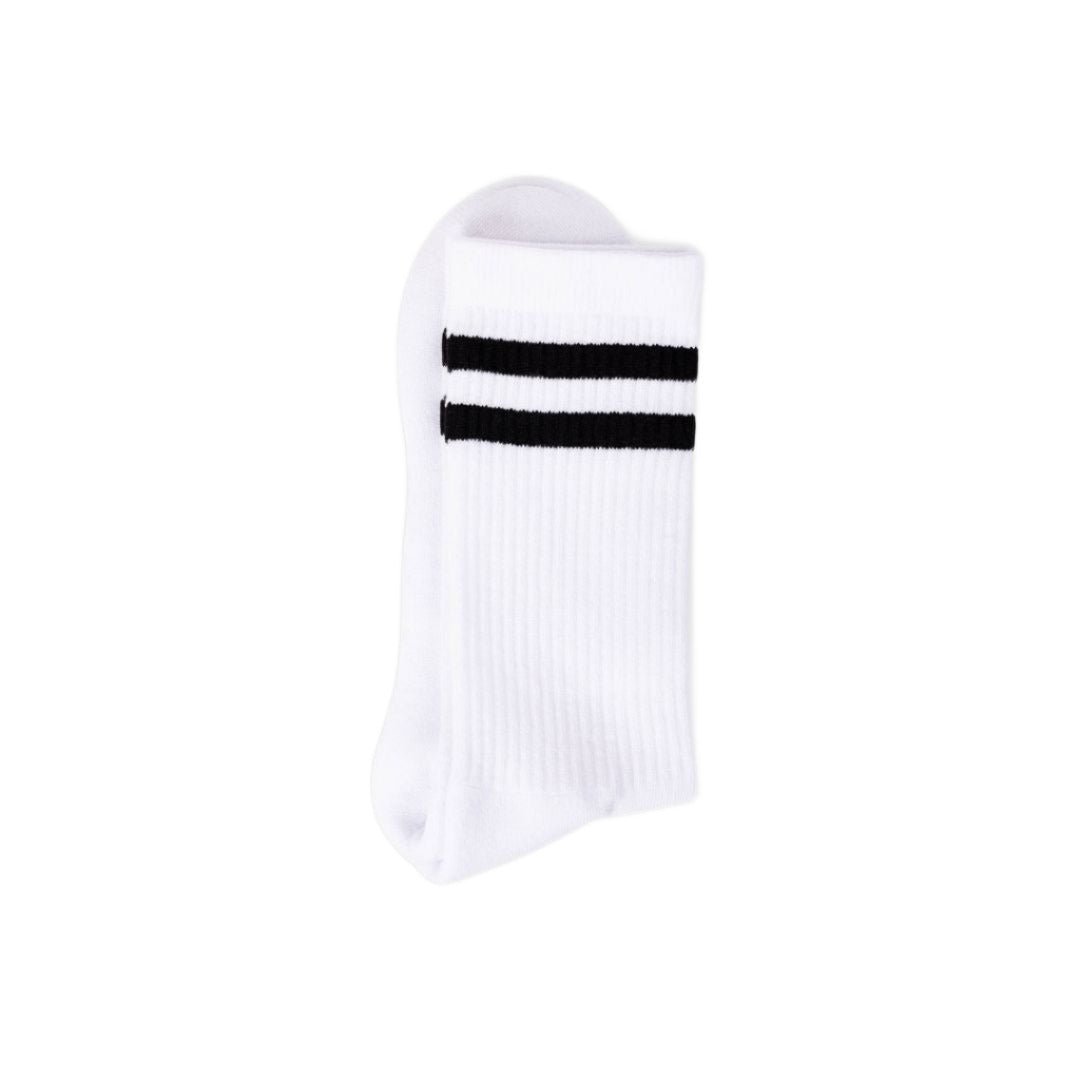 Athletic socks - Double stripes white/black