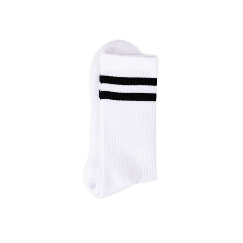 Athletic socks - Double stripes white/black