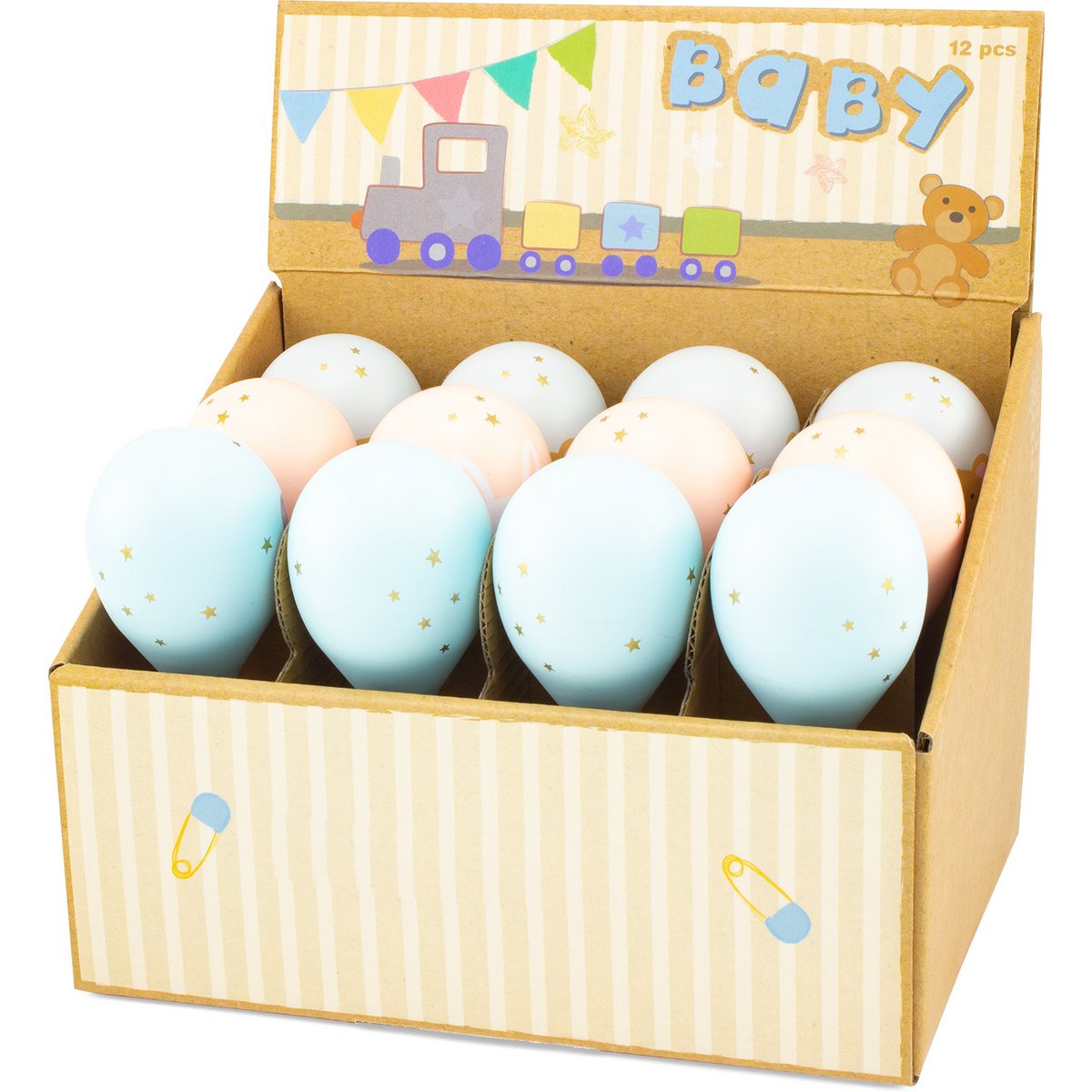MARACAS: PASTELKLEUREN (set van 12)