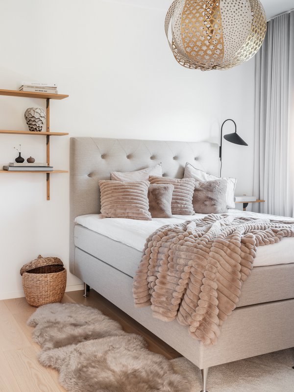 Stripy Cushion - Taupe
