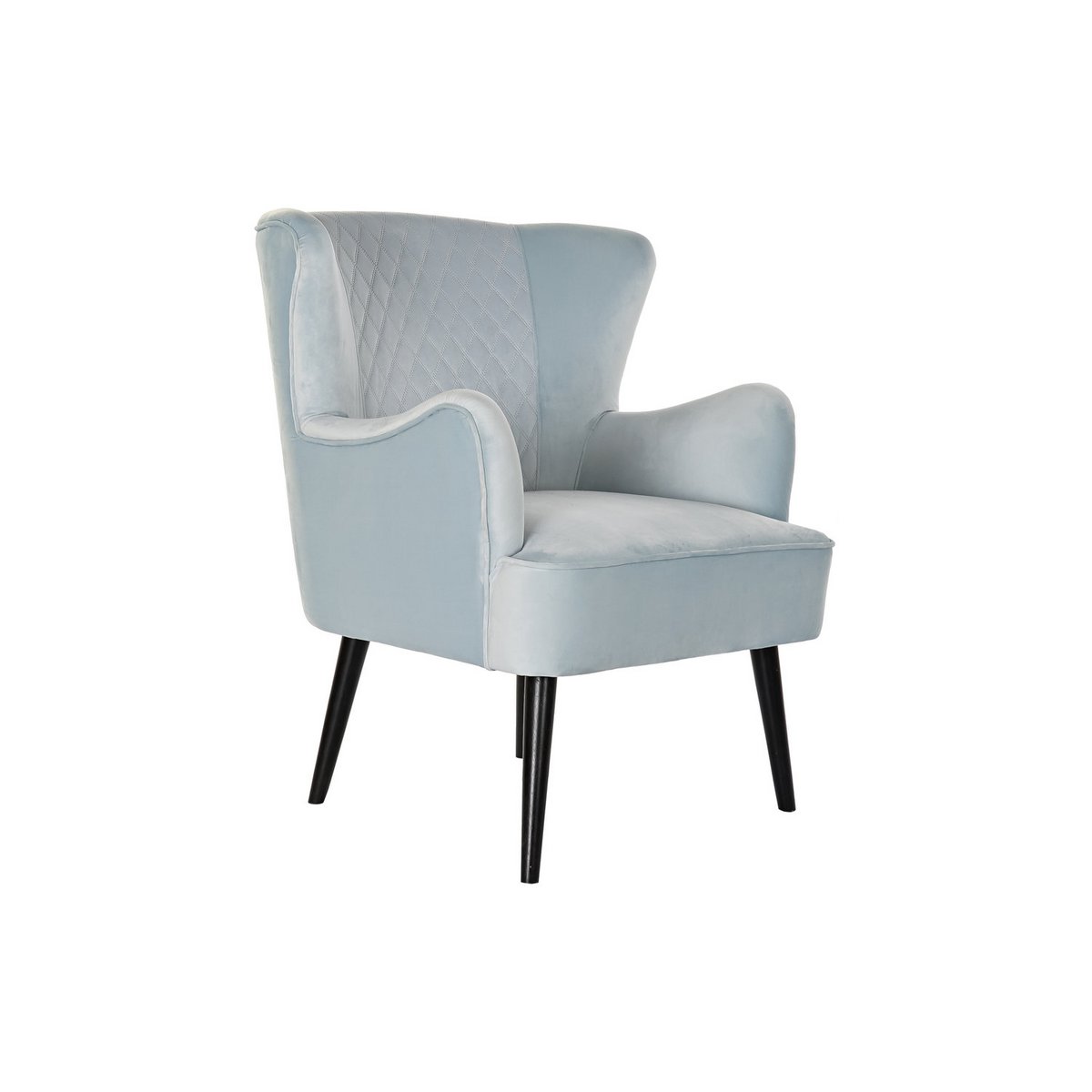 POLTRONA IN METALLO POLIESTERE 76X76X82 AZZURRO MB190879