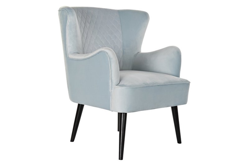 POLTRONA IN METALLO POLIESTERE 76X76X82 AZZURRO MB190879
